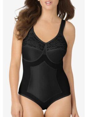 NEW Black Power Mesh Firm Control SECRET SOLUTIONS Bodybrief Shaper Plus 26 28